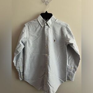Boys Ralph Lauren Striped Cotton Dress Shirt